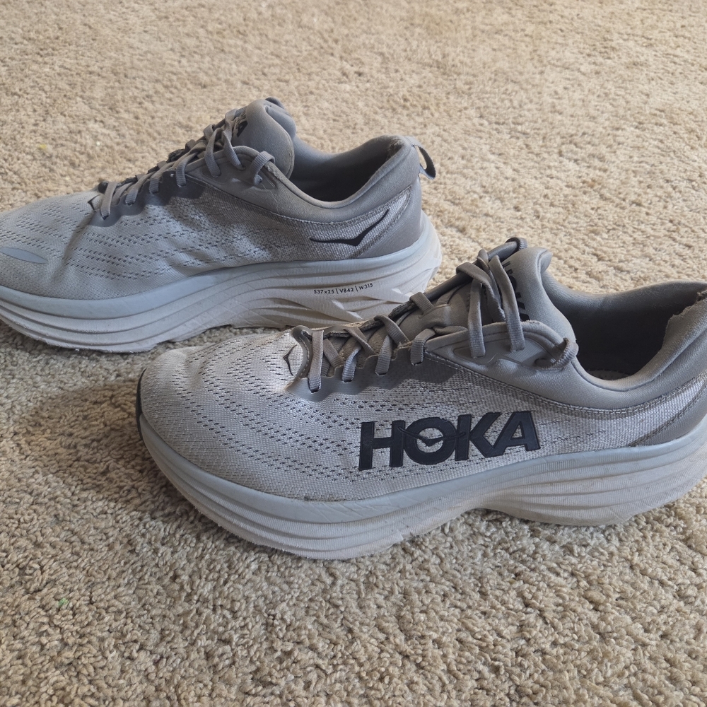 Hoka Gray Athletic Sneakers